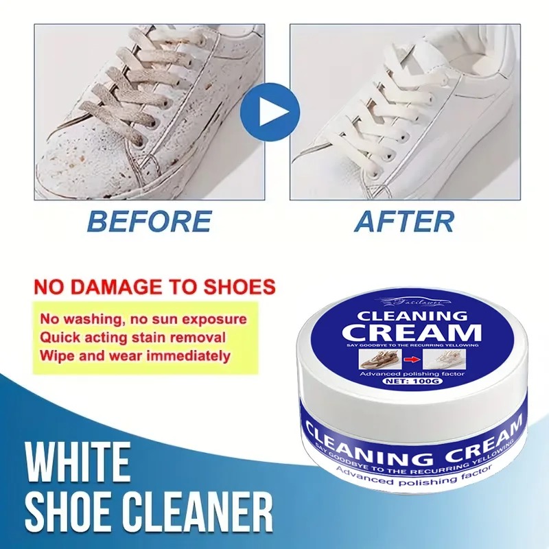 Revive Sneaker Care - ファシラウェイ クイックリバイブ カラーレストラー（100g）：スポンジ付き、スニーカー/フェイクレザーを復元—簡単で長持ちする靴のお手入れ
