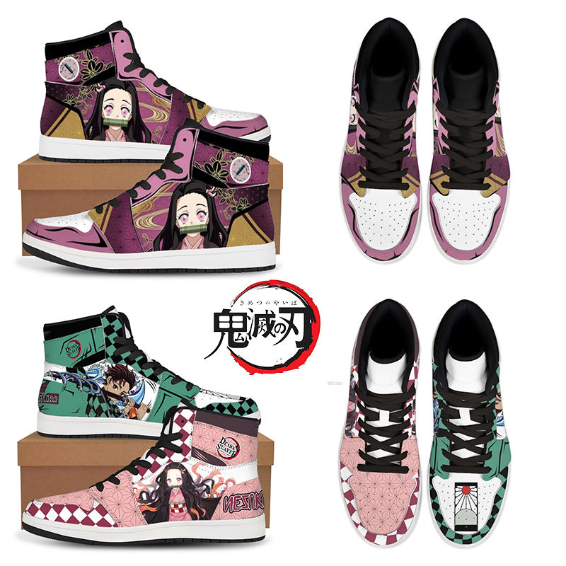 Sneaker Care Accessories - アニメファッションデーモンスレイヤー炭治郎禰豆子キメツスニーカーバスケットボールメンズシューズレディースシューズユニセックスカジュアルシューズホリデーギフト