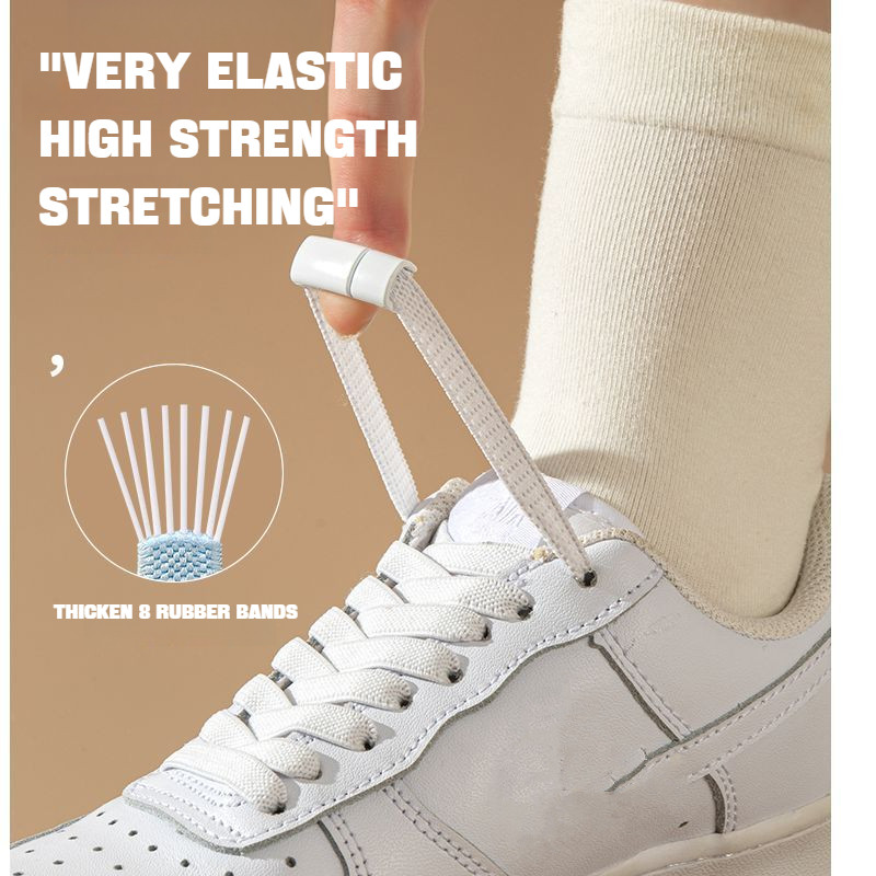 弾性靴ひもスニーカーブーツ磁気ロック靴ひもネクタイなしフラッ - Sneaker Care Accessories のレビューと価格