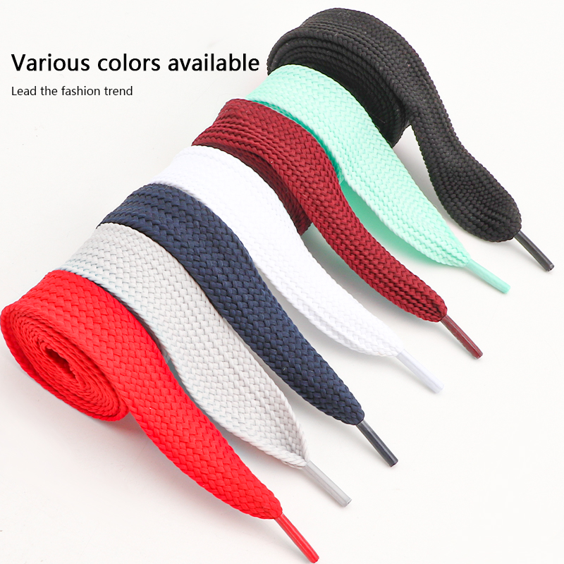 2.5 センチメートル幅広靴ひも新しいスニーカーフラット靴ひ - Sneaker Care Accessories のレビューと価格