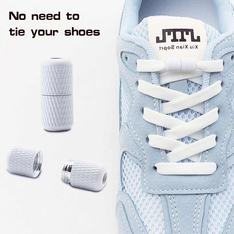 カラフルなカプセルバックル結ばない靴ひも 8 ミリメートル幅 - Sneaker Care Accessories のレビューと価格